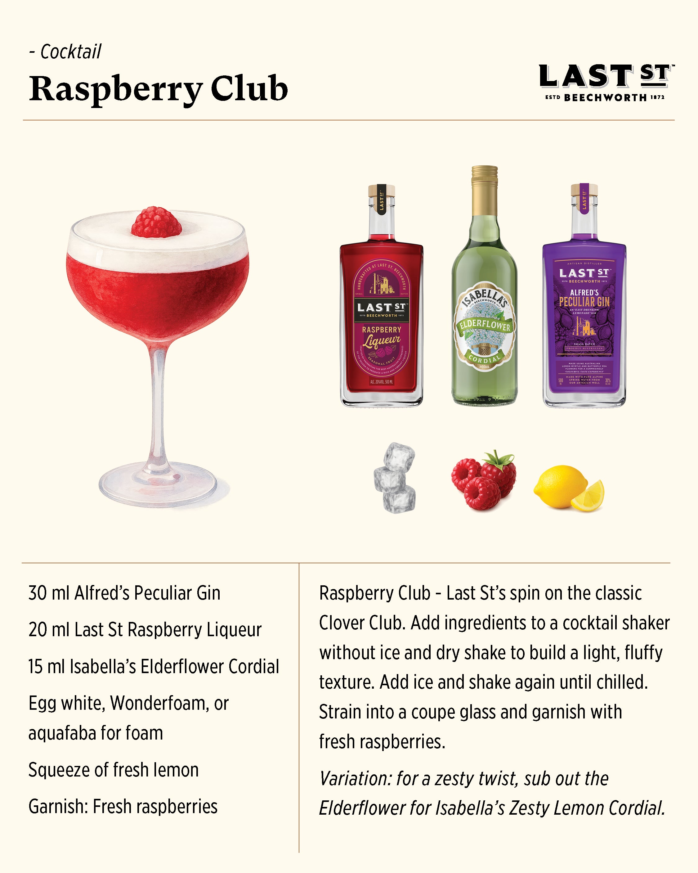 Raspberry Liqueur Rasbatack Last St Raspberry Liqueur | Last St Handcrafted Liqueurs | Beechworth