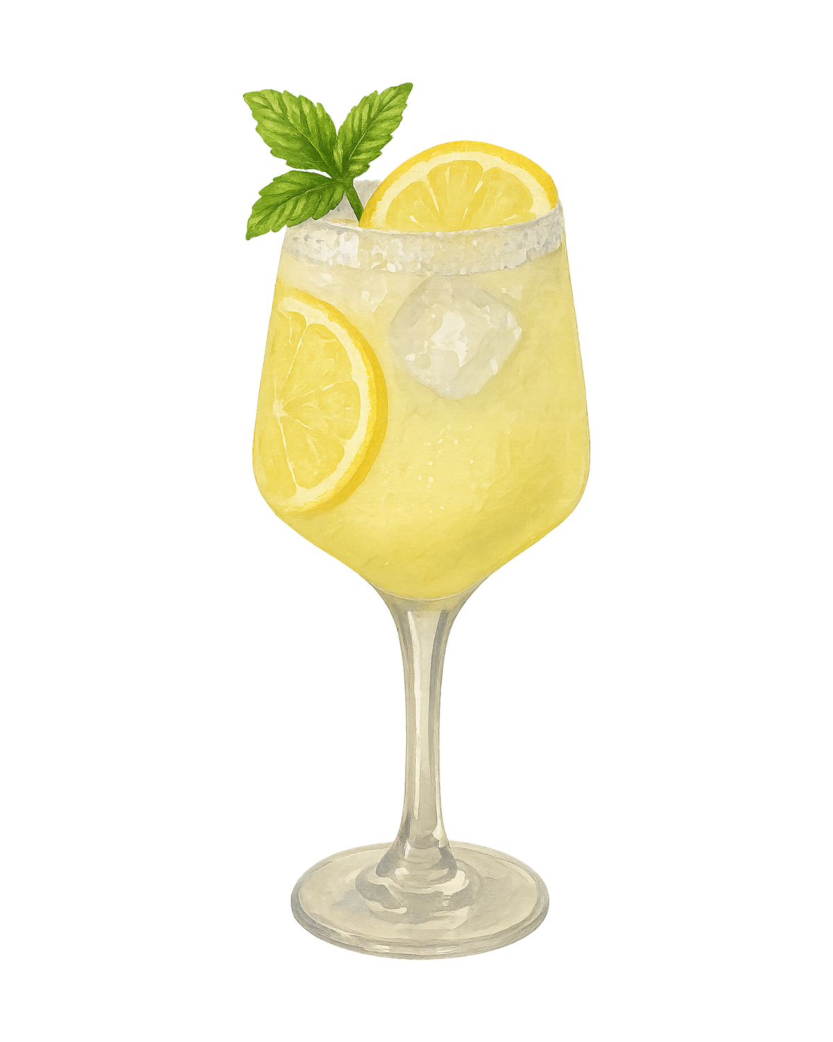 Limoncello Spritz, illustrated